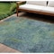 Homeroots 10' X 14' Blue Abstract Washable Indoor Outdoor Area Rug 608770 - alternate 1