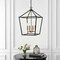 Jonathan Y Pagoda 16" 4-Light Classic Traditional Metal Cage Lantern LED Pendant, Oil Rubbed Bronze/Brass Gold JYL7437D - alternate 10