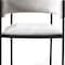 Homeroots Set of Two Light Gray and Black Fabric and Steel Open Back Dining Arm Chairs, 2PK 719107 - alternate 5