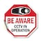 Signmission Be Aware CCTV In Operation, 10 Inch X 10 Inch, Vinyl Decal OC-D-10-32 - alternate 1