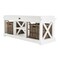 Homeroots Classic White Bench and Basket Set 397794 - alternate 5
