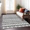 Homeroots 5' X 8' Gray Charcoal And Silver Quatrefoil Washable Indoor Outdoor Area Rug 583223 - alternate 6