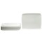 Homeroots White Six Piece Rectangle Porcelain Service For Six Dinner Plate Set 483487 - alternate 4