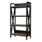 Homeroots 56" Black And Brown Metal and Wood Four Tier Etagere Bookcase 683395 - alternate 1