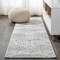 Jonathan Y Jordan High-Low Pile Art Deco Geometric White/Black 2 ft. x 8 ft. Indoor/Outdoor Runner Rug SBH103A-28 - alternate 1