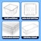 Emporio Kitchen Drawer Organizer Set, Includes 3-Pc 9x6 bins, 6-Pc 9x3 bins, 8-Pc 6x3 Bins, 8-Pc 3x3 Bins,  EMPORGN25 - alternate 6