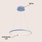 Jonathan Y Brice 23.75" Modern Contemporary Metal Round Dimmable Integrated LED Pendant, Blue JYL7203D - alternate 11