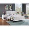 Homeroots White and Gray Reversible Inlaid Panels Solid Wood Full Bed Frame 530214 - alternate 7