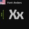 Aacc Self-Adhesive Vinyl Letter: X, Scale: 6 cm. Color: Silver Font: Anders by, 4PK AACC-Anders-UX-Silver-M6x4 - alternate 1