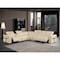 Homeroots Beige Italian Leather Modular L Shaped Seven Piece Corner Sectional With Console 534848 - alternate 8
