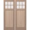 Doornmore CRF-P1G6, 74.5" x 98" ( 2x36" Door) Left Hand, Mahogany SDL 6 Lite Exterior Door CRF-P1G6-SW-3696_2_LI - alternate 1