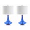 Jonathan Y Cecile 25.5" Glass Teardrop LED Table Lamp, Cobalt/Chrome, 2PK JYL1081D-SET2 - alternate 7