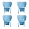 Homeroots Set Of Four Blue Heavy Duty Plastic Juvenile Chairs, 4PK 554657 - alternate 5