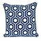 Homeroots 20" X 20" Blue Geometric Cotton Zippered Pillow 529279 - alternate 6