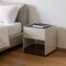 Homeroots 23" Light Gray And Walnut Wood One Drawer Nightstand 719267 - alternate 5