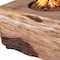 Homeroots 50000 BTU 40in Brown Aluminum Natural Gas Rectangular Fire Pit With Cover 535178 - alternate 4