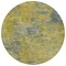 Homeroots 8' Gold Green And Gray Round Abstract Washable Indoor Outdoor Area Rug 603589 - alternate 8