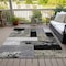 Homeroots 3' X 5' Black Taupe And Ivory Geometric Washable Indoor Outdoor Area Rug 612388 - alternate 9