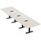 Skutchi Designs 16ft Conference Table W/ Power Unit | 16 Person Modular Arc Rectangle Meeting Table | Harmony Series HAR-AREC-48X192-T.BK-K458-EBLK - alternate 1