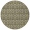 Homeroots 8' Round Taupe and Beige Round Damask Washable Non Skid Indoor Outdoor Area Rug 563894 - alternate 7