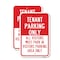 Signmission Tenant Parking Only All Visitors Must Park In Visi, 12'' X 18'' 2 Signs, Heavy Gauge Aluminum, 2PK A-1218-2PACK-24712 - alternate 1