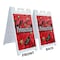 Signmission Poinsettias, A-Frame & 2 Decals Installed, Heavy-Duty Plastic Frame SBHD-D-2436-Poinsettias - alternate 5