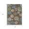 Homeroots 3' X 5' Chocolate Fern Green And Teal Blue Geometric Washable Indoor Outdoor Area Rug 630567 - alternate 3