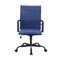 Leisuremod Harris Faux Leather Office Chair - Mid-Back Ergonomic Swivel Desk Chair, Iron Base HOBL19BUL - alternate 9