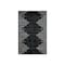 World Rug Gallery Bohemian Stripe Stain Resistant Area Rug 2 ft 7 in x 4 ft Black 385BLACK27X4 - alternate 1