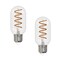 Bulbrite 4 Watt Dimmable Antique Nostalgic Curved Filament T14 Medium E26 LED Bulb, 2 PK 861402 - alternate 1