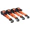 Mytee Products 1in x 12ft Auto Re-Tractable Ratchet Straps with Zinc Coated S hook - Orange RS112R-OR4PK - alternate 7