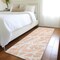 Homeroots 8' Runner Peach and Ivory Abstract Washable Non Skid Indoor Outdoor Runner Rug 559290 - alternate 8