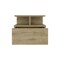 Homeroots 12" Beige Wood One Drawer Floating Nightstand 543696 - alternate 1