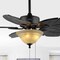 Jonathan Y Poinciana 52" 3-Light Coastal Bohemian Iron/Wood Palm Leaf LED Ceiling Fan with Pull Chain, Black JYL9720A - alternate 11