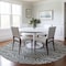 Homeroots 8' Charcoal Gray And Ivory Round Geometric Washable Indoor Outdoor Area Rug 583482 - alternate 9