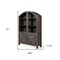 Homeroots 73in Gray Solid Wood Carved Geometric China Cabinet With Four Doors 611049 - alternate 5