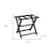 Homeroots Earth Friendly Navy Blue Folding Luggage Rack With Navy Straps 383086 - alternate 5