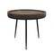 Homeroots 18" Black And Gray Solid Wood And Iron Round End Table 488552 - alternate 1