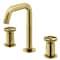 Vigo Cass Two Handle Three-Hole Widespread Bathroom Faucet in Matte Brushed Gold VG01301MG - alternate 1
