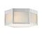 Jonathan Y Minimo 13" Hexagon Metal/Frosted Glass LED Flush Mount, Chrome JYL7451A - alternate 11