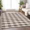Homeroots 5' X 8' Brown And Beige Plaid Washable Indoor Outdoor Area Rug 595470 - alternate 7