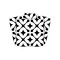 Homeroots 7" X 7" Black and White Pinna Peel and Stick Removable Tiles 399988 - alternate 1