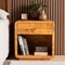 Bali & Pari Netra Modern and Contemporary Natural Real Burl Wood 1-Drawer Nightstand 253-13973-ZORO - alternate 10