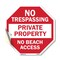 Signmission No Trespassing Private Property No, 10 Inch X 10 Inch, Vinyl Decal OC-D-10-91 - alternate 1