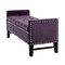 Homeroots 50" Plum and Black Upholstered Velvet Bench with Flip top 530657 - alternate 7