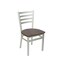 Bfm Seating Lima Ladder Back Chair - Vintage Walnut Relic Seat - Steel Frame - Silver Mist Finish 2160CVWR-SM - alternate 1
