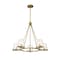 Nuvo Valentine, 5 Light Chandelier, Vintage Brass Finish, Hammered Glass 60/8268 - alternate 7