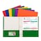 C-Line Products 2-Pocket Laminated Paper Folder with Prongs, Assorted Primary Colors 06420 - alternate 1