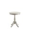Homeroots 22" White Wood Round Pedestal End Table 286298 - alternate 1