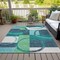 Homeroots 8' X 10' Teal Blue And Green Geometric Washable Indoor Outdoor Area Rug 612596 - alternate 8